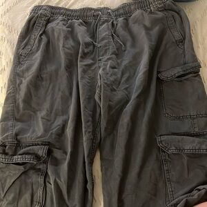 Gray cargo pants